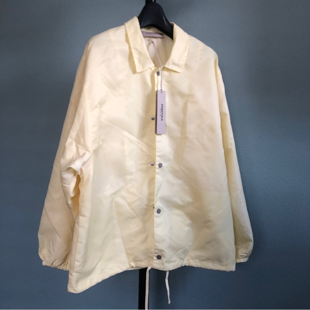 NWT fear of god ESSENTIALS canary jacket unisex s oversize fit - Picture 5 of 8